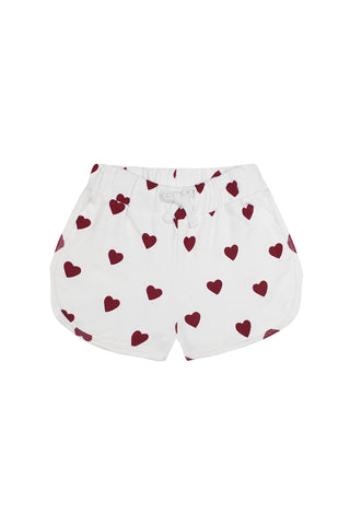 Heart Sweatshirt Short Set