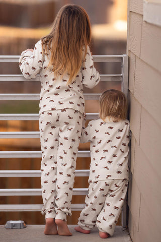 Raccoon Playtime Long Sleeve Pants Set