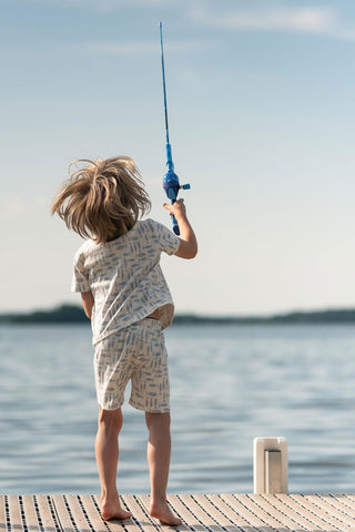 Blue Fish Parade Short Sleeve Tee Short Pyjama