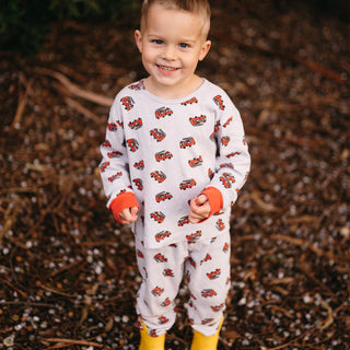 Fire Truck Pyjamawith Red Contrast