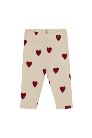 Heart Jacquard Tshirt Tights Set
