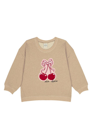 Cherry Sweatshirt Biker Tights Set