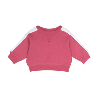 Cherry Sweatshirt Pants Set with Contrast White
