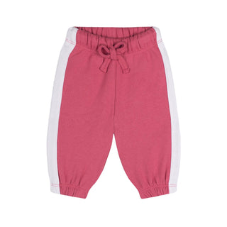 Cherry Sweatshirt Pants Set with Contrast White