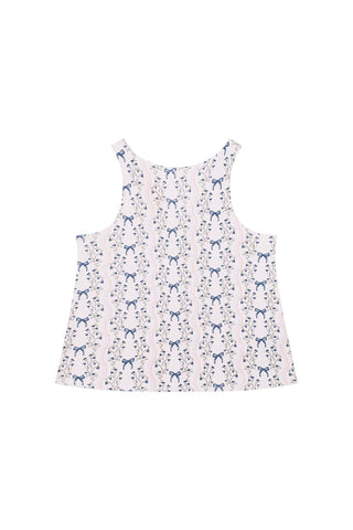 Ribbon Garden Ribbon Detailed Sleeveless Top Shorts Set