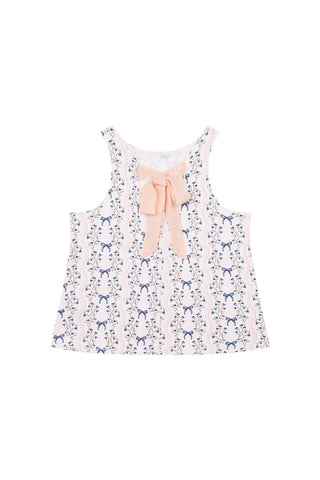 Ribbon Garden Ribbon Detailed Sleeveless Top Shorts Set