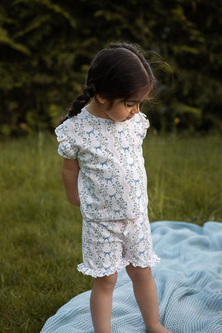 Ribbon Garden Short-Sleeve Tee Shorts Set