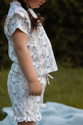 Ribbon Garden Short-Sleeve Tee Shorts Set