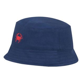 Navy Summer Hat with Crab Embroidery