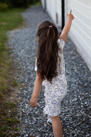 Smiley Sea Friends Short-Sleeve Tee Shorts Set