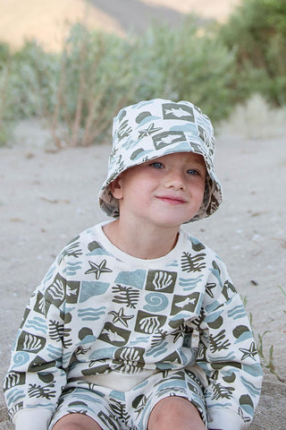 Ocean Life Tiles Hat