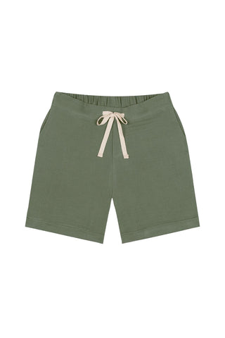Green Muslin Short Sleeve Top Short Set